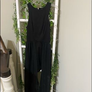 Black dress with sheer flowing sides